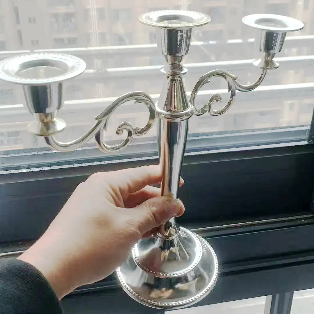 Metal Candle Holder | Three-Arm European | PriceLows™