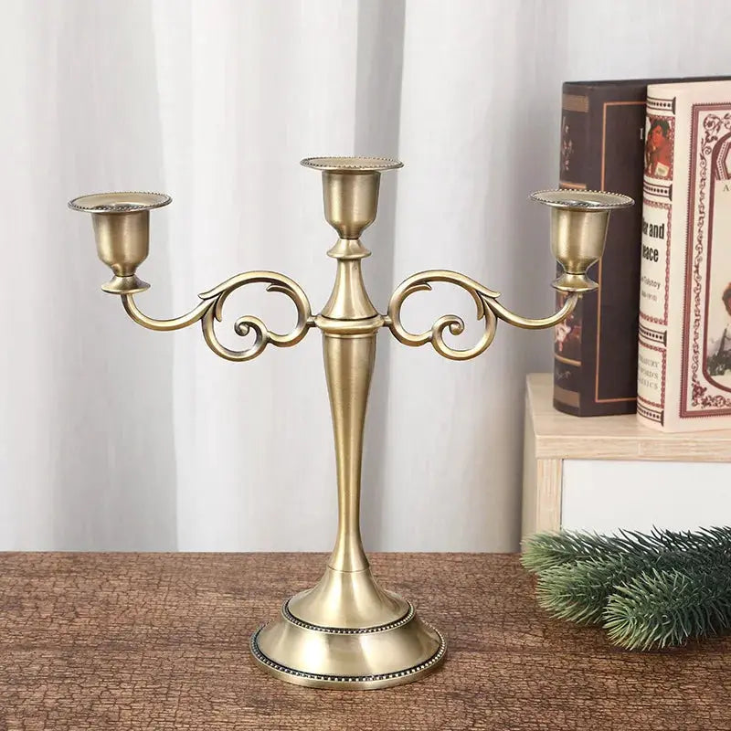 Metal Candle Holder | Three-Arm European | PriceLows™