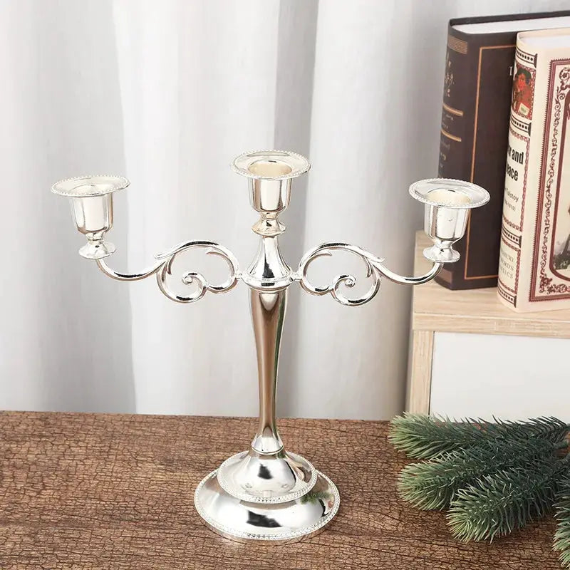Metal Candle Holder | Three-Arm European | PriceLows™