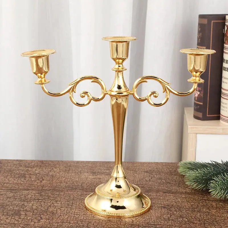 Metal Candle Holder | Three-Arm European | PriceLows™