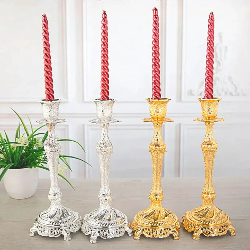 Metal Candlestick Holders | 2 Piece Set | PriceLows™