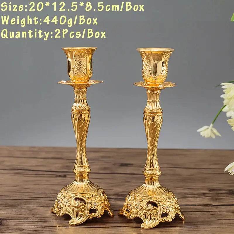 Metal Candlestick Holders | 2 Piece Set | PriceLows™