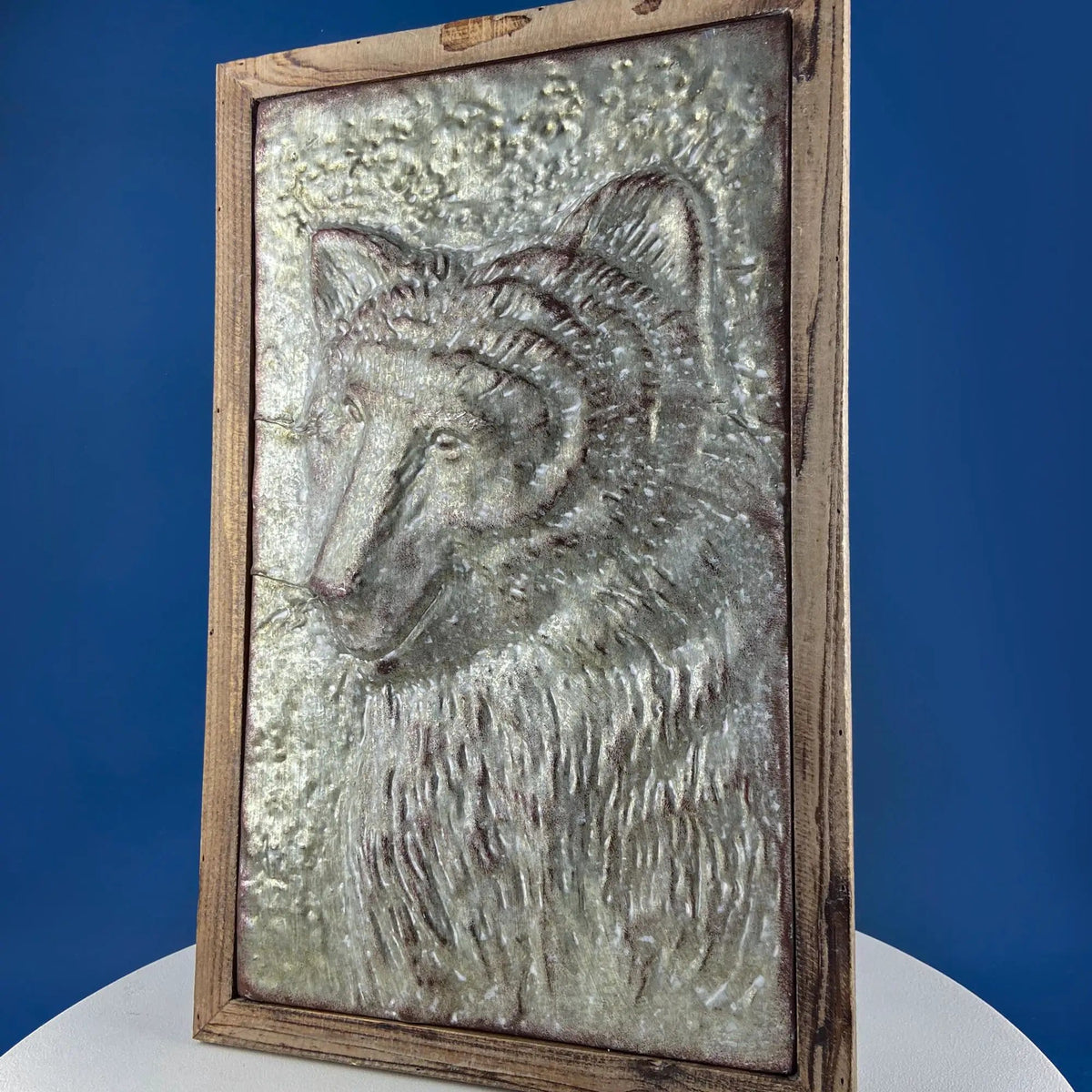 Large Hand Pounded Metal Bear Wall Art | Rustic Animal Relief for Cabin or Kids Room | Whimsical Bear Portrait | Gift For Dad Hunter Animal Lover