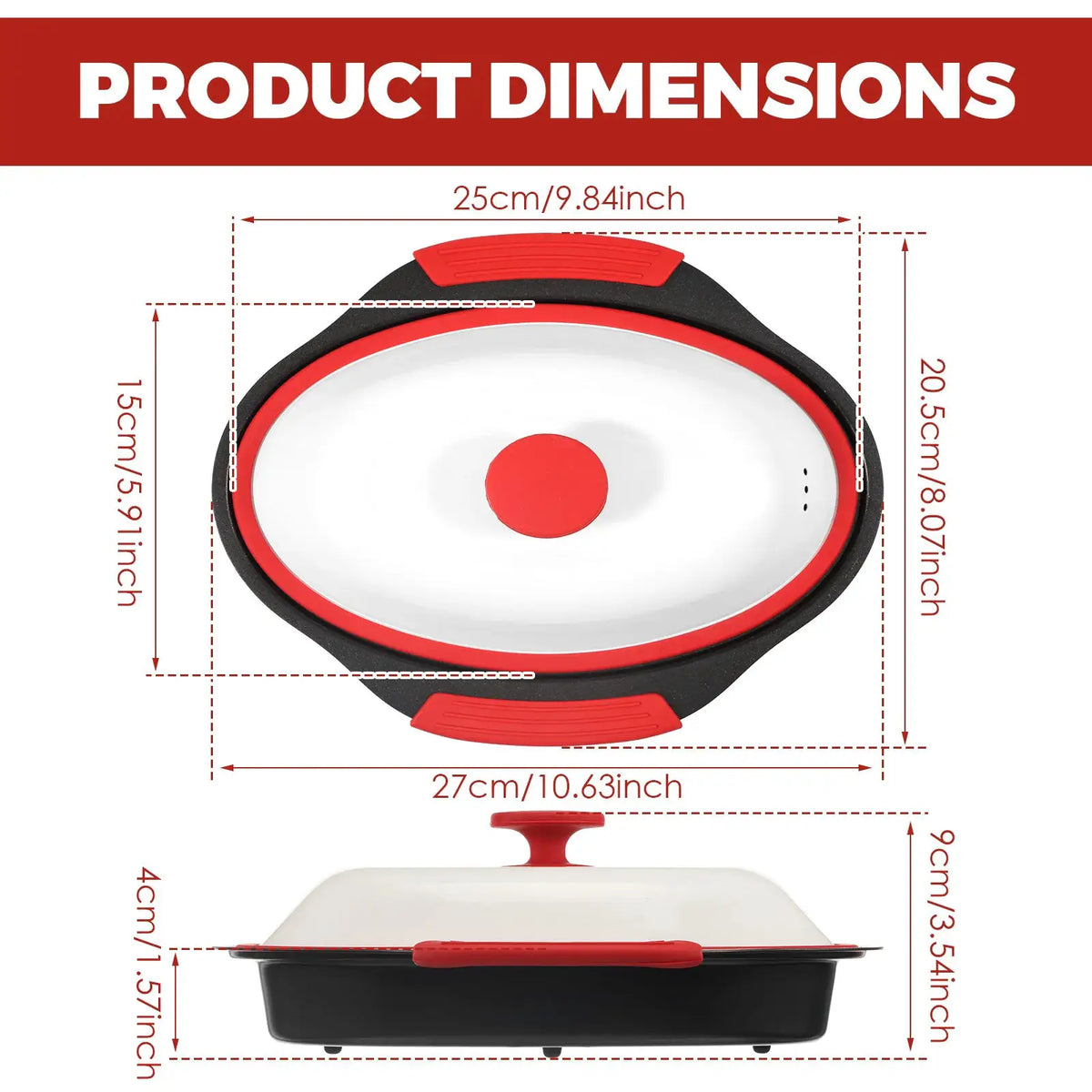 Microwave Grill Pan | Nonstick Aluminum | PriceLows™