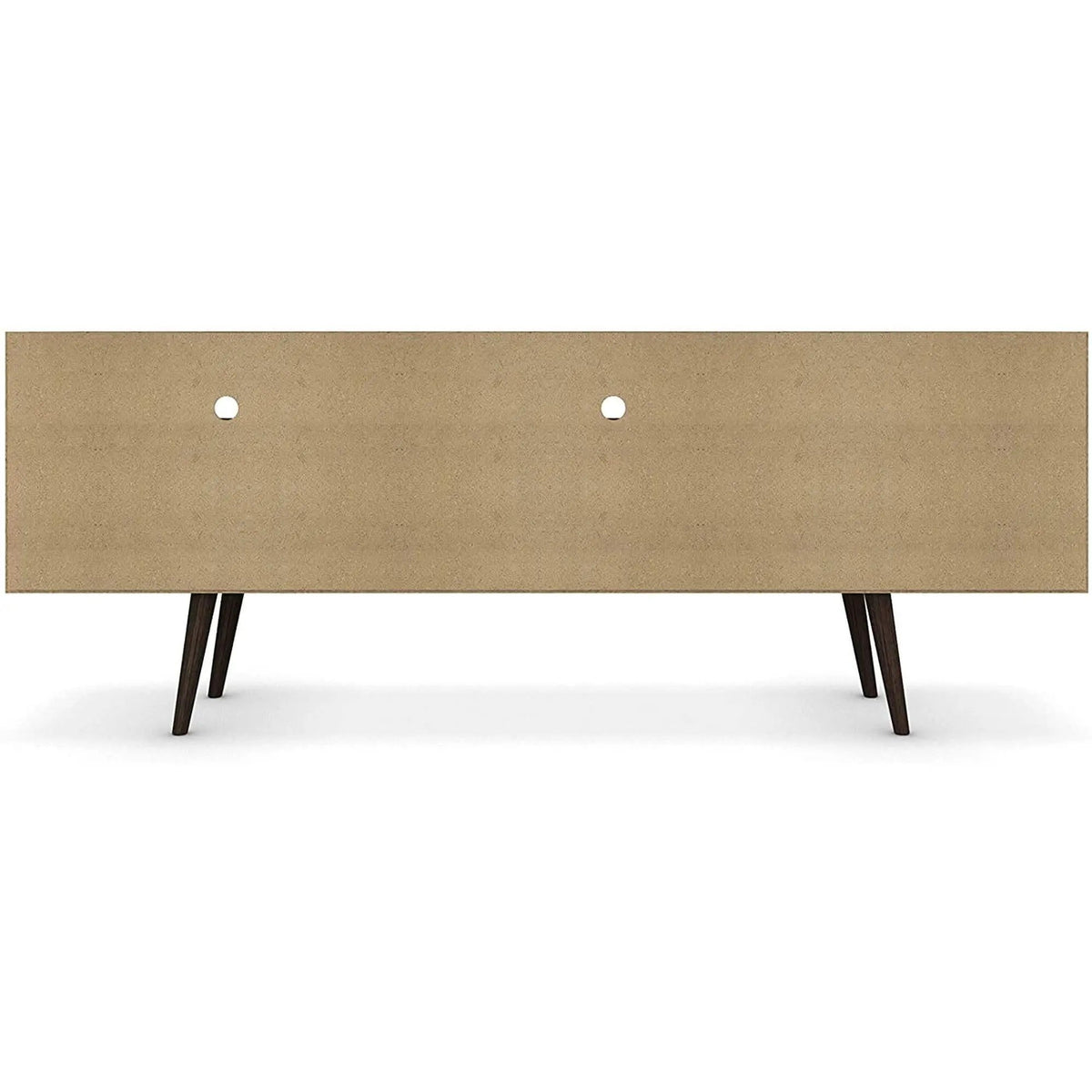 Mid Century TV Stand Solid Wood With Shelves And Cabinet from PriceLows™