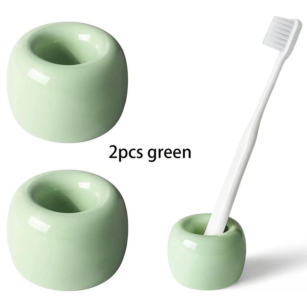 Mini Ceramic Toothbrush Holder | Compact | PriceLows™