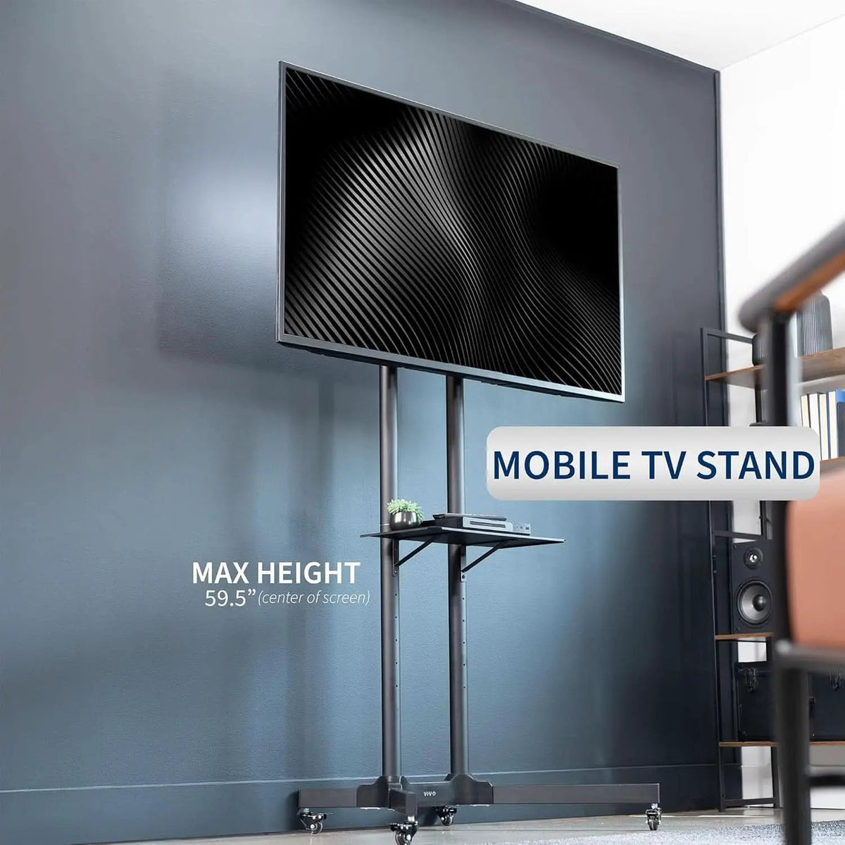 Mobile TV Cart 32 to 83 Inch Adjustable Height Tilt from PriceLows™