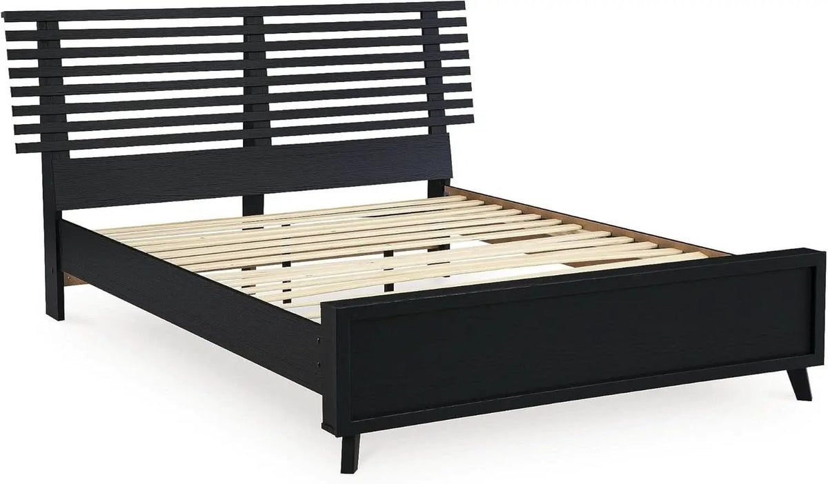 Modern Black Queen Slat Headboard Stylish Bedroom Design from PriceLows™