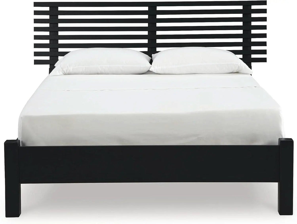 Modern Black Queen Slat Headboard Stylish Bedroom Design from PriceLows™