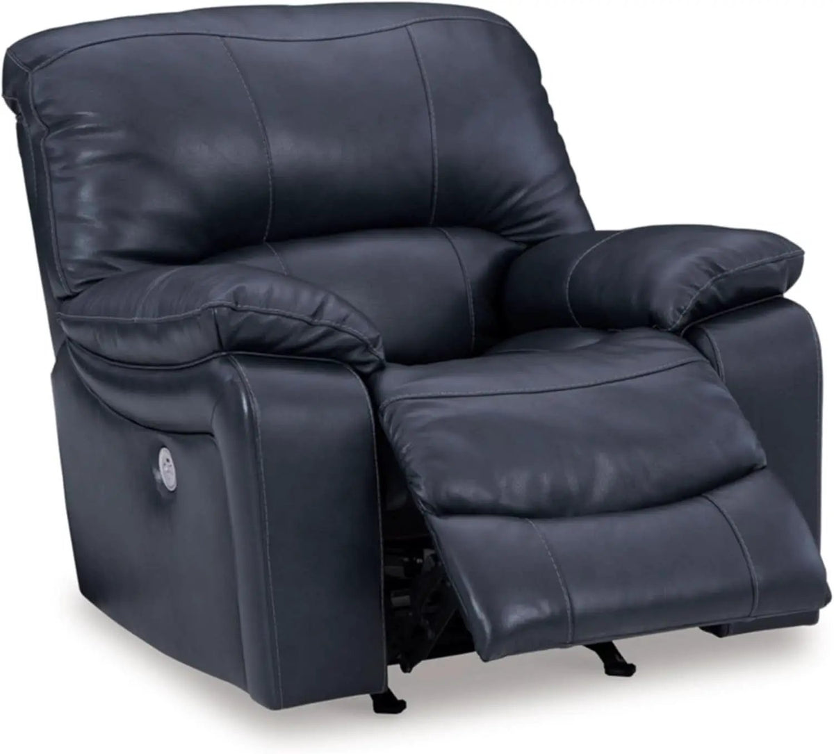 Modern Blue Leather Match Power Rocker Recliner With USB Port from PriceLows™
