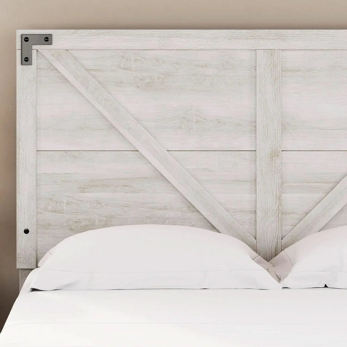 Modern Farmhouse Queen Headboard with Crossbuck Styling from PriceLows™