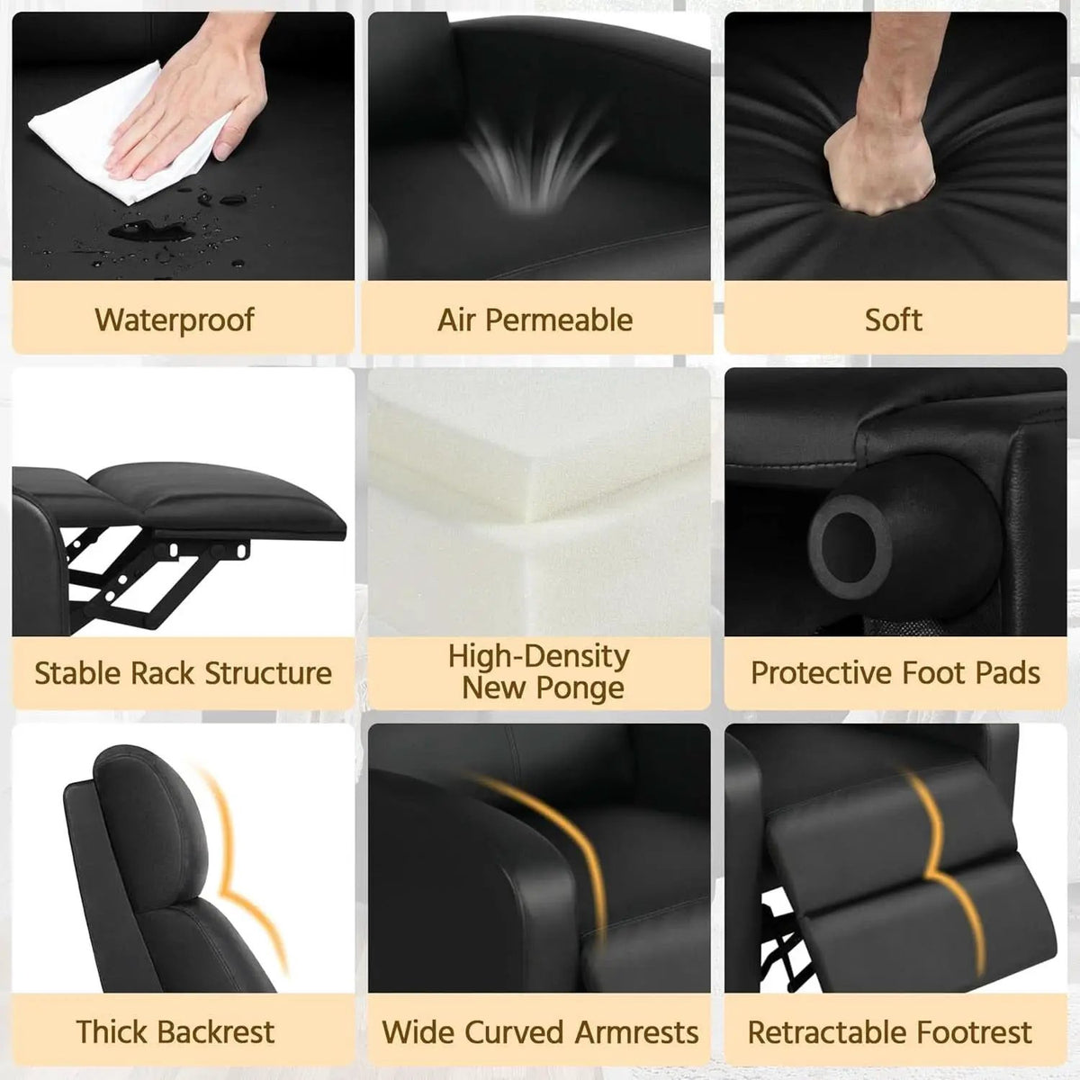 Modern Recliner Sofa With Lumbar Support And Plush Comfort from PriceLows™