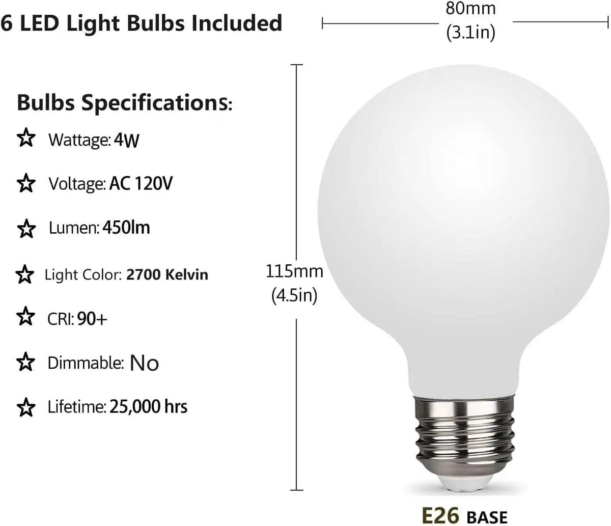 Modern Sputnik Chandelier Six Light Ceiling Fixture With Six LED Bulbs Black from PriceLows™