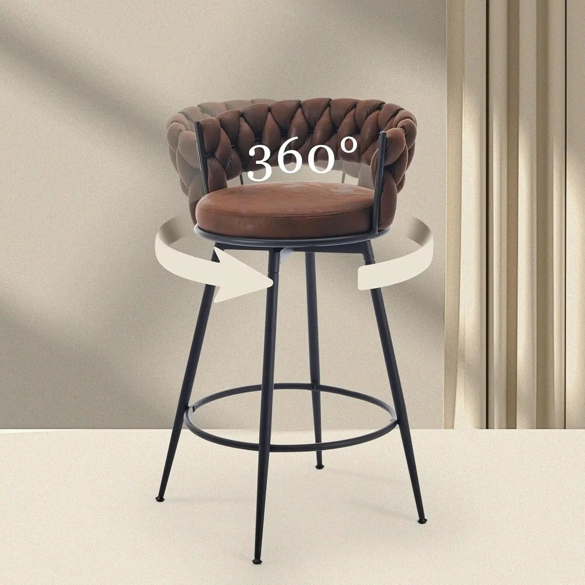 Modern Swivel Bar Stools Set of Two Stylish Design from PriceLows™