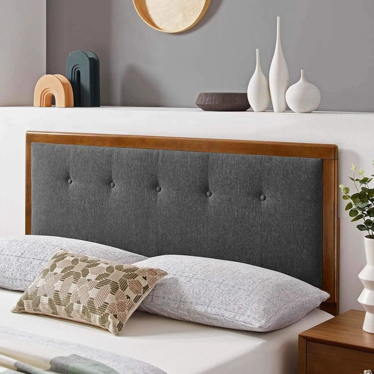 Modern Tufted Queen Headboard with Foam Padding from PriceLows™