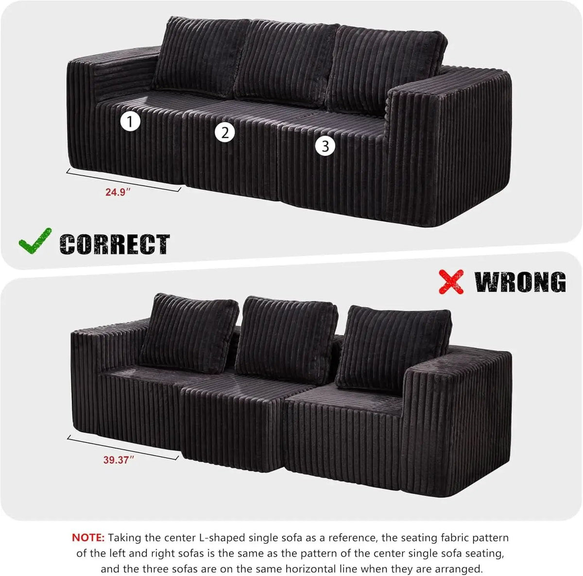 Modular Sectional Sofa With Deep Memory Foam Comfort from PriceLows™