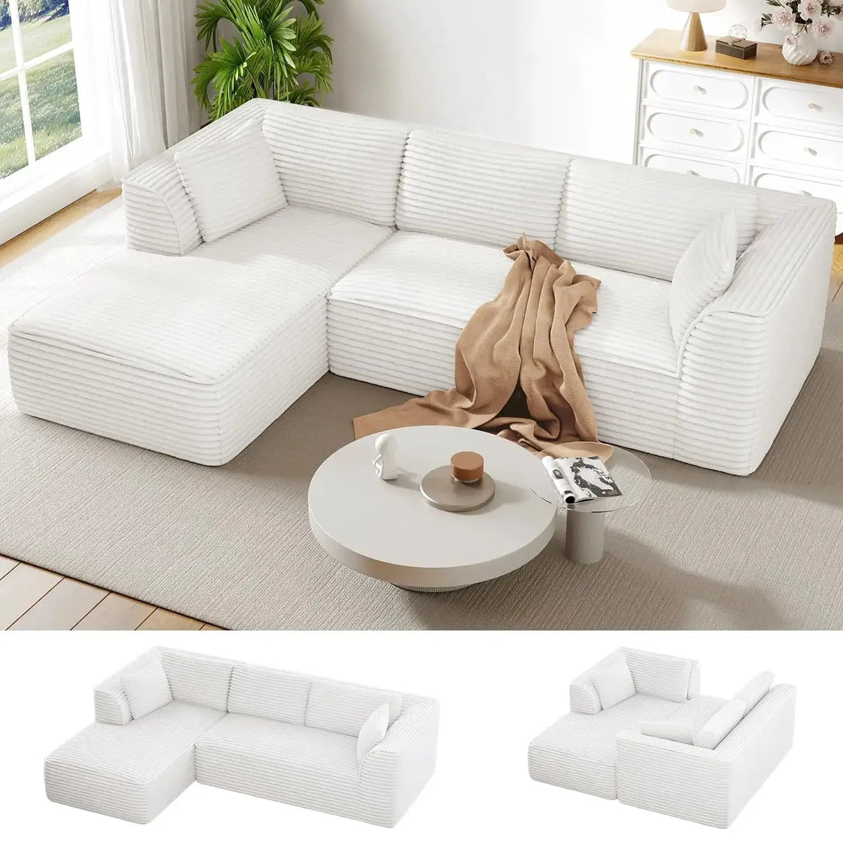 Modular Sofa | L-Shaped With Chaise | PriceLows™