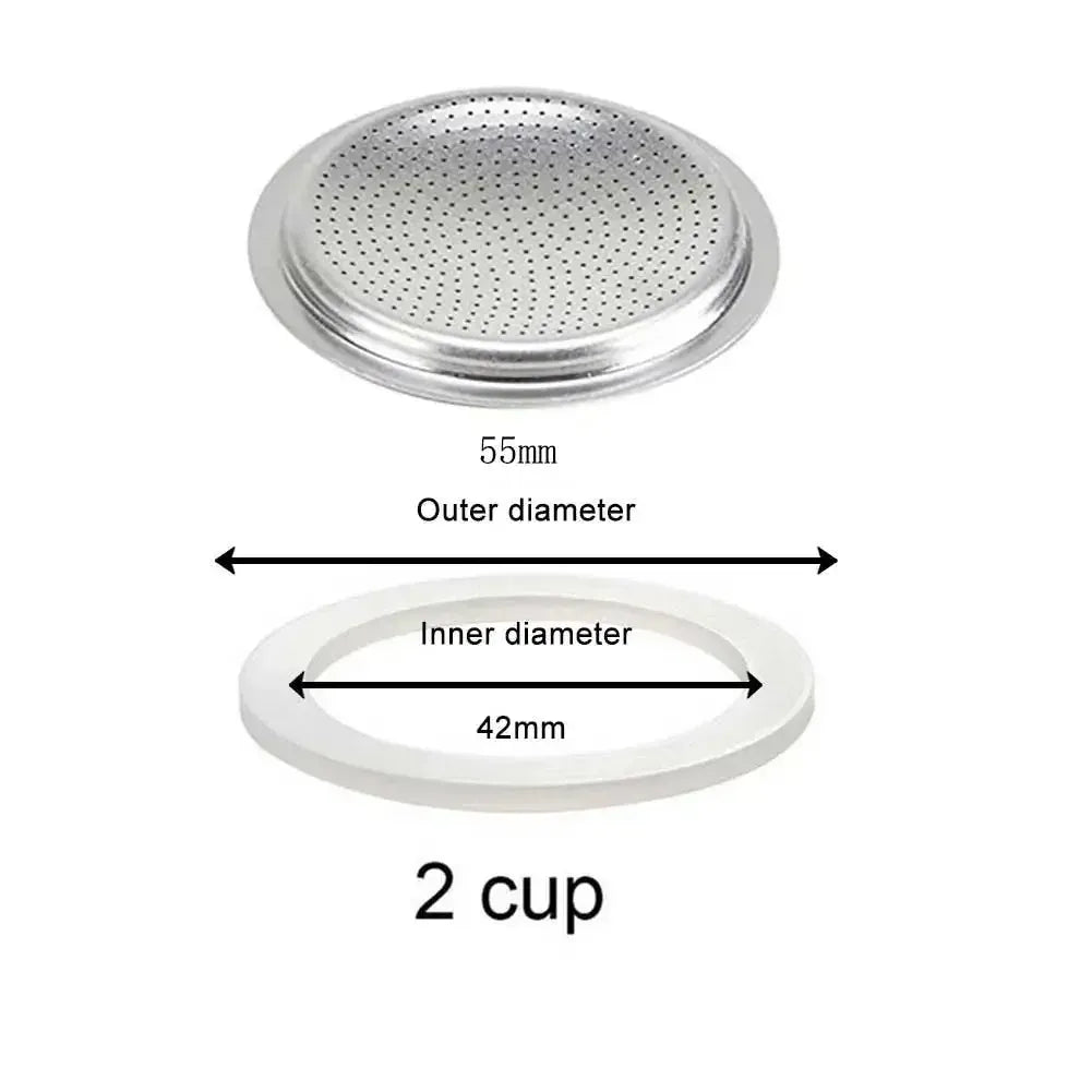 Moka Pot Gasket | Soft Silicone | Espresso Pot Compatible | Fits Most Moka Pots
