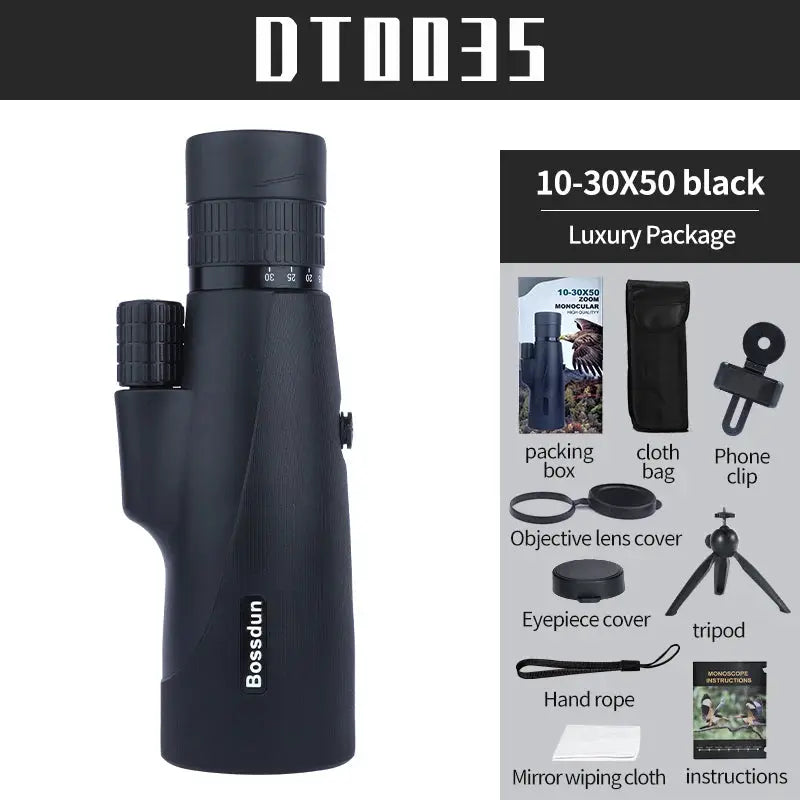 Monocular Telescope | 10-30x Zoom with Phone Clip | PriceLows™