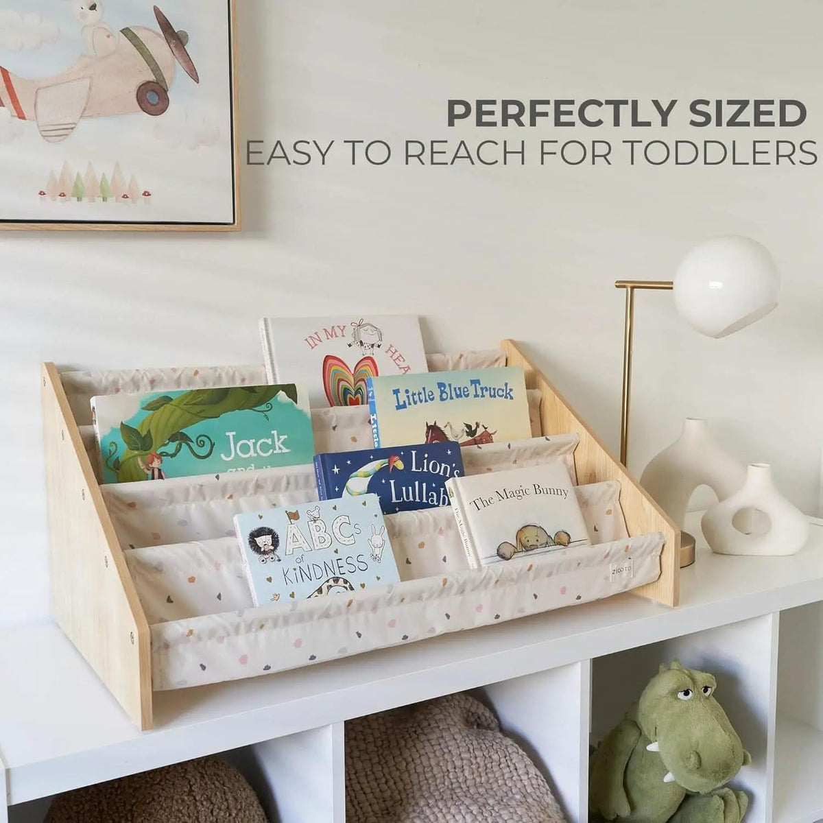 Montessori Kids Bookshelf 28.7x15.7x13.6 Nursery Organizer from PriceLows™