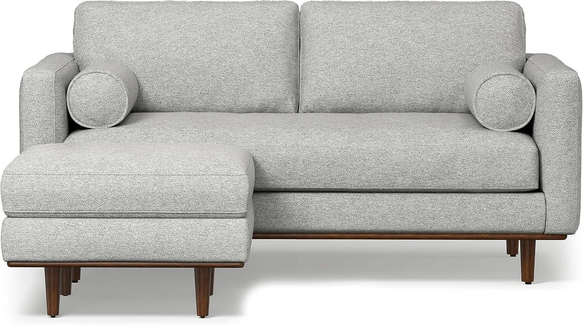 Morrison 72 Inch Mid Century Modern Sofa Set Mist Grey from PriceLows™
