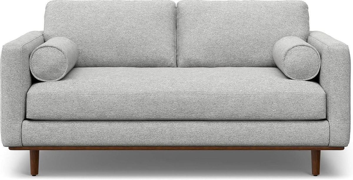 Morrison 72 Inch Mid Century Modern Sofa Set Mist Grey from PriceLows™