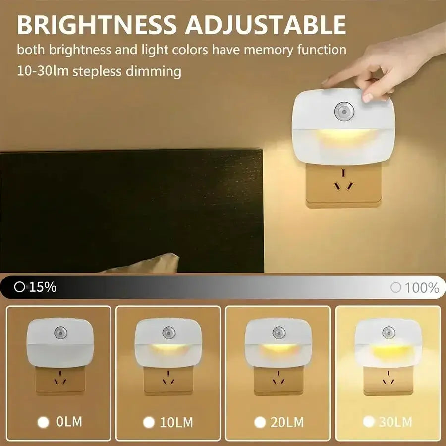 Motion Sensor LED Night Light | PIR Motion Sensor | 3-Color Temp | Plug-in from PriceLows™