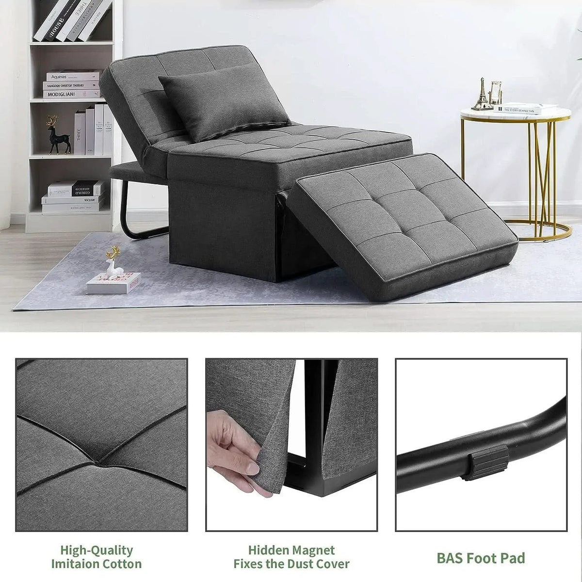 Multi-Functional Sofa Bed With Adjustable Backrest Design from PriceLows™