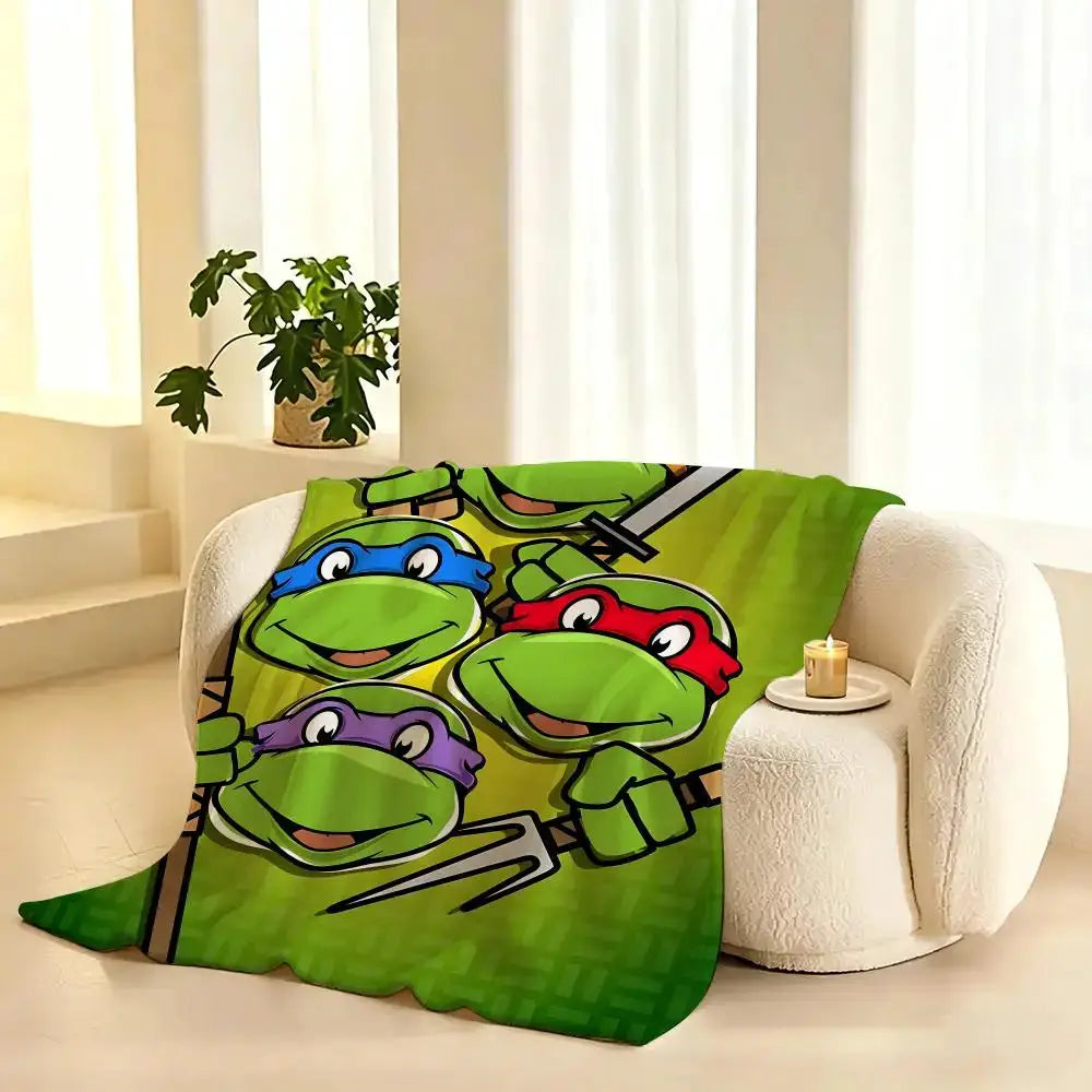 Mutant And Ninja Turtles Throw Blanket | Lightweight 240g | Polyester | One Size from PriceLows™