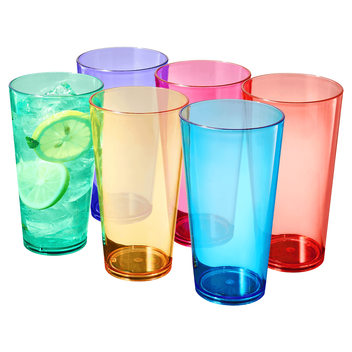 Madrid Acrylic Highball Glassware | 20 oz | Set of 6 | Acrylic