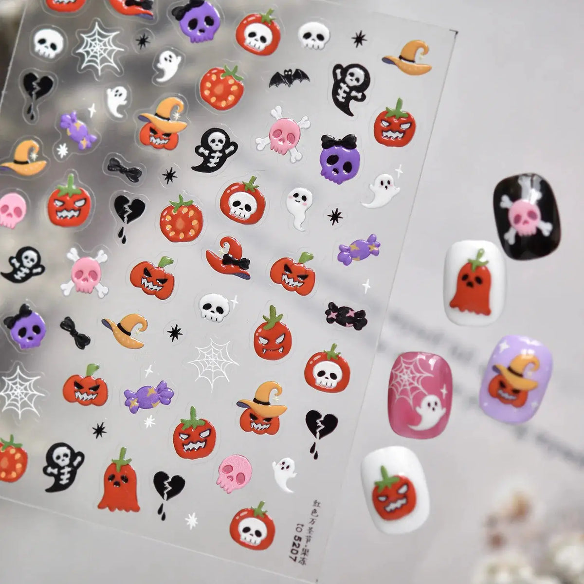 Jelly Halloween Skeleton Stickers Nail Art Cool Evil dark style decorative Nails Sticker DIY Trendy Manicure Ornaments Supplier from PriceLows™