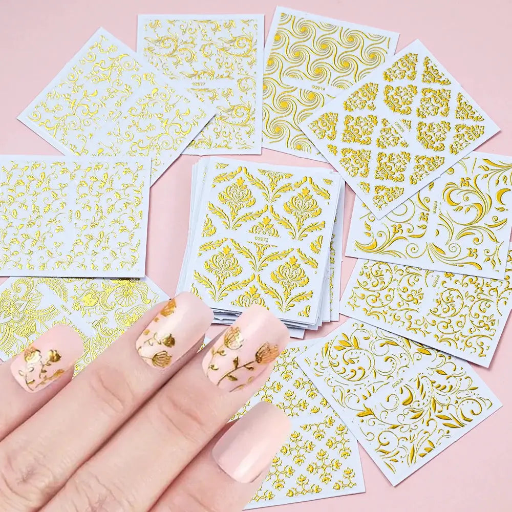 Nail Decals 3D Floral Mix Sheets 30/60/90 | PriceLows™
