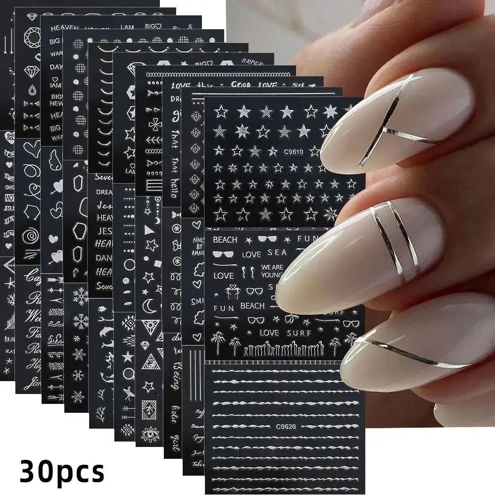 Nail Decals 3D Floral Mix Sheets 30/60/90 | PriceLows™