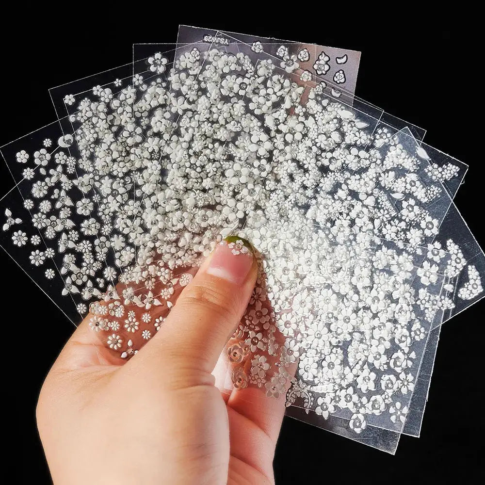 Nail Decals 3D Floral Mix Sheets 30/60/90 | PriceLows™