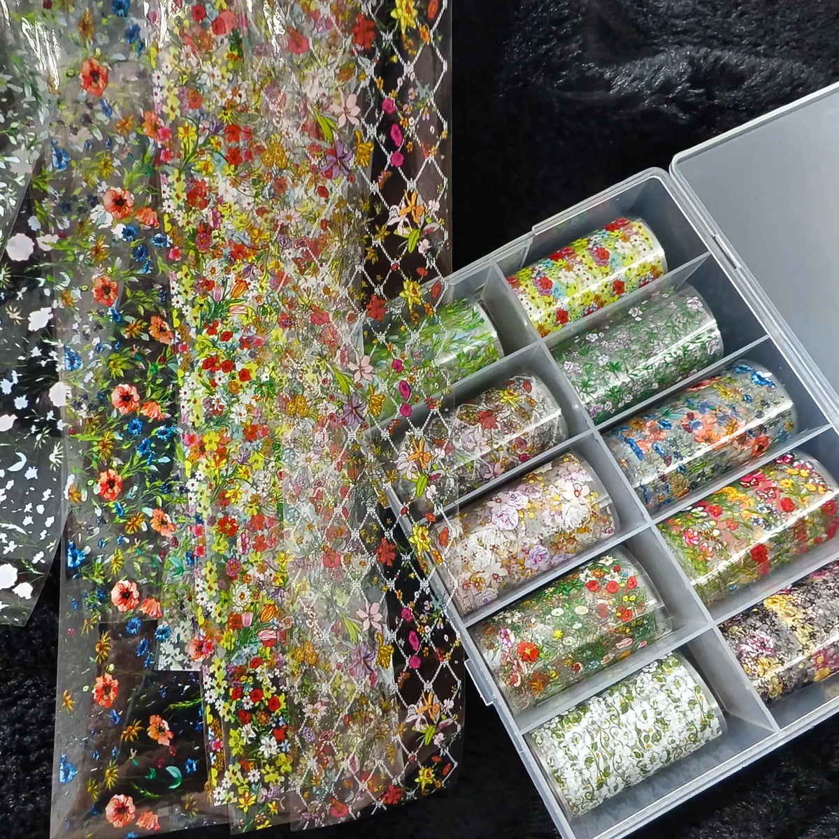 10Rolls Halloween Flower Plaid Angel Marble Bow Nail Foils Transfer Paper Nail Art Stickers Decal Nails Decoration from PriceLows™