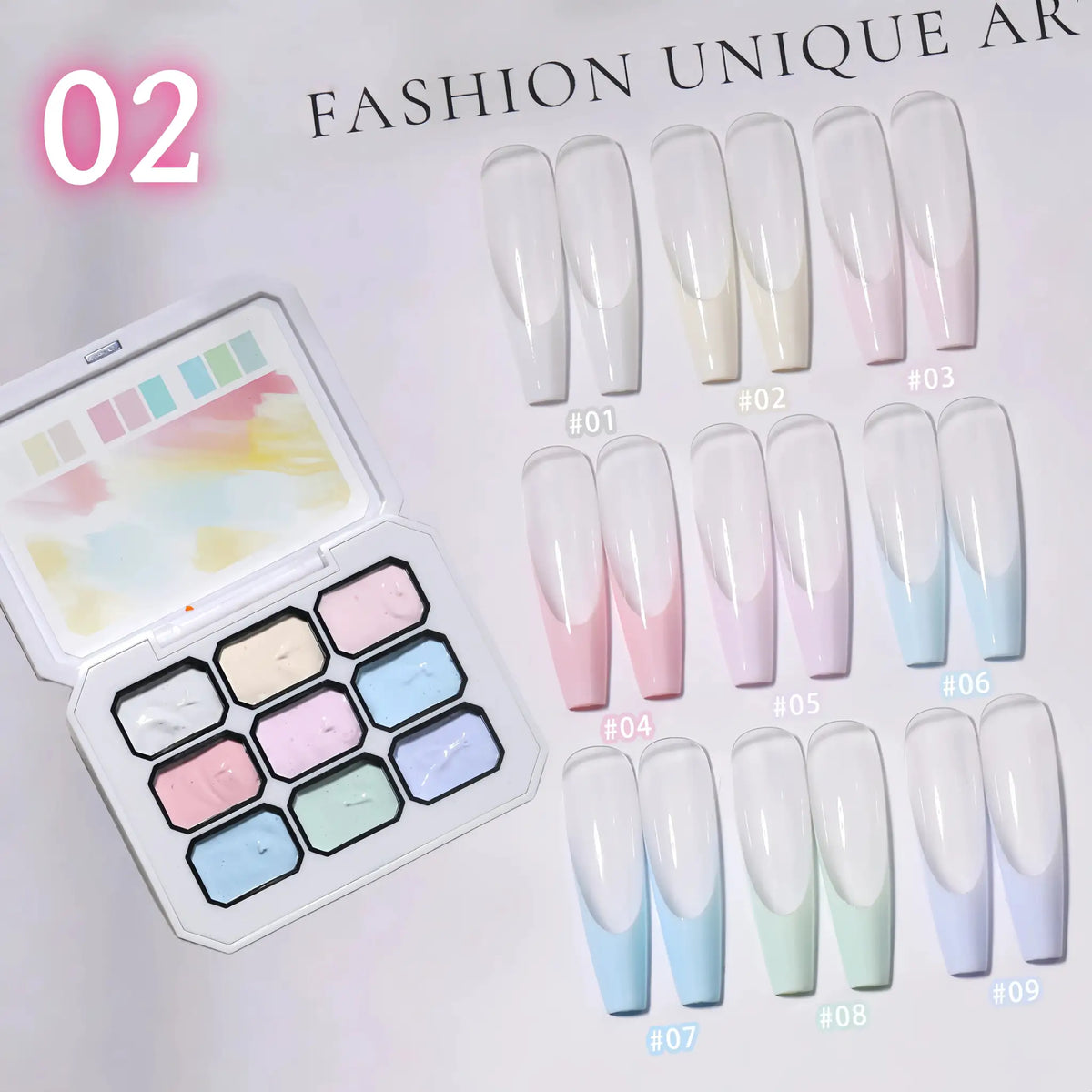 9-Color Solid Nail Polish, Pink, Macaron Painting Gel, High Saturation Popular Solid Nail Polish, Used for Nail Art from PriceLows™