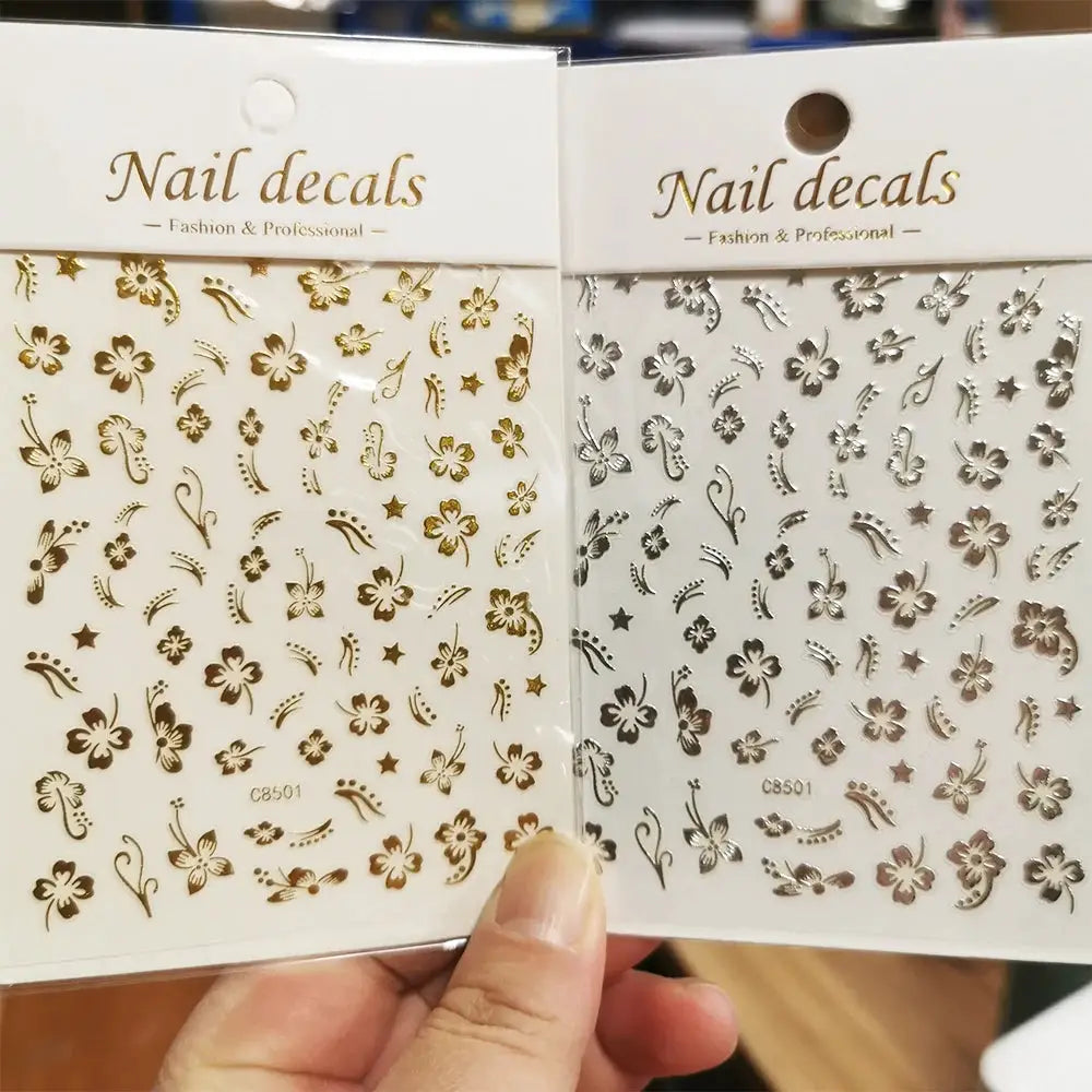 Nail Stickers | 3D Hibiscus Flowers | PriceLows™