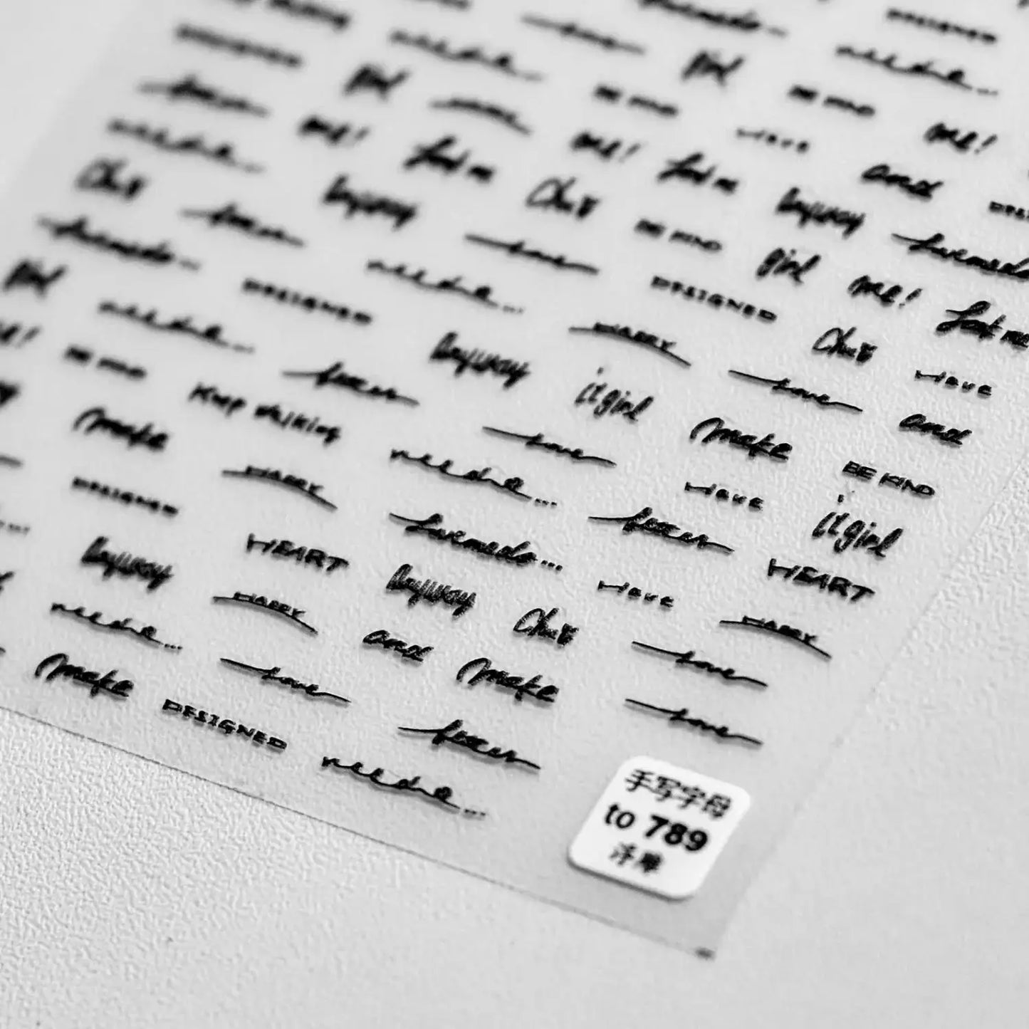 Nail Stickers | Black White Letters | PriceLows™