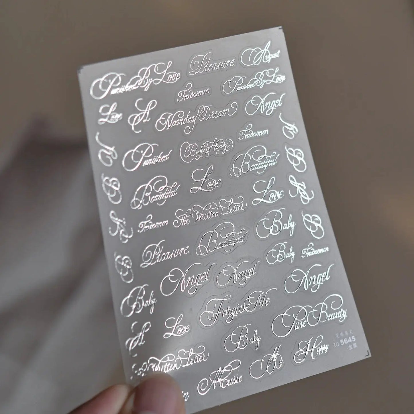 Nail Stickers | Black White Letters | PriceLows™