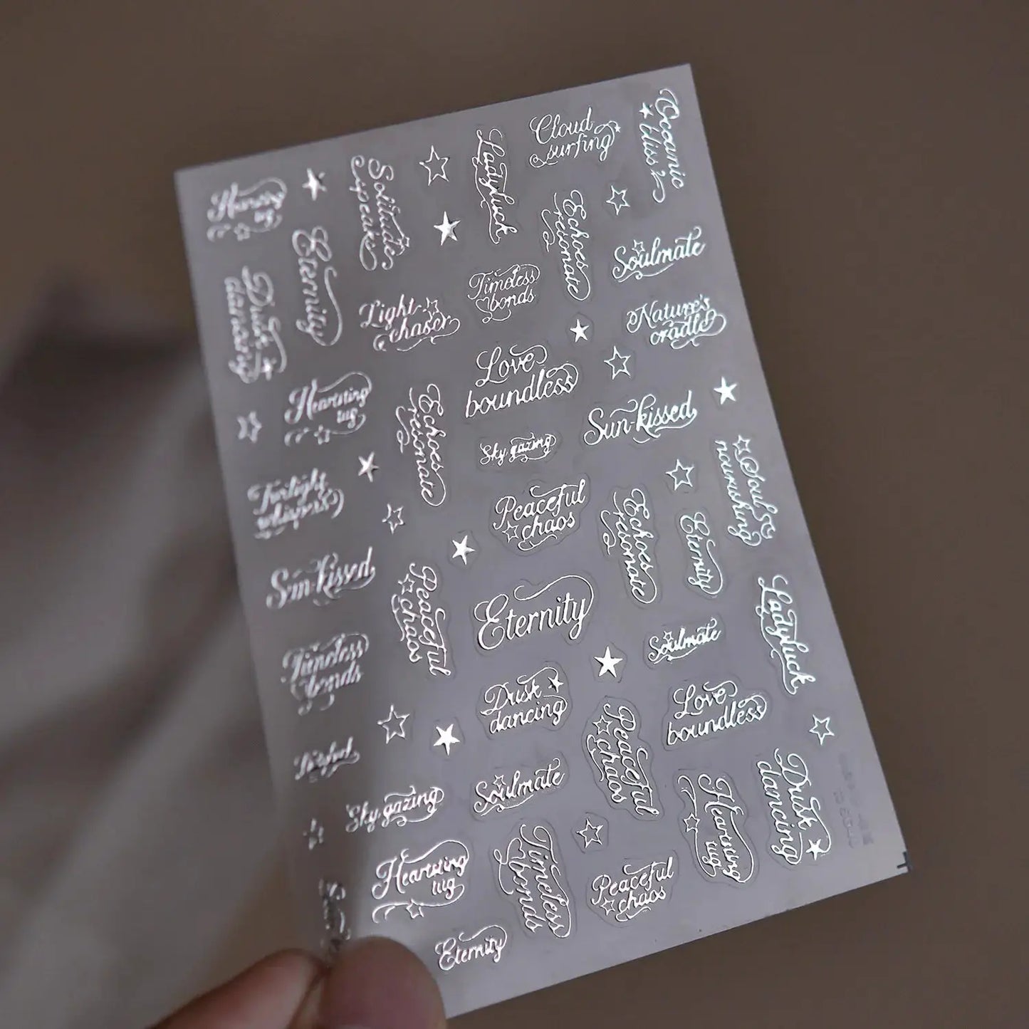 Nail Stickers | Black White Letters | PriceLows™