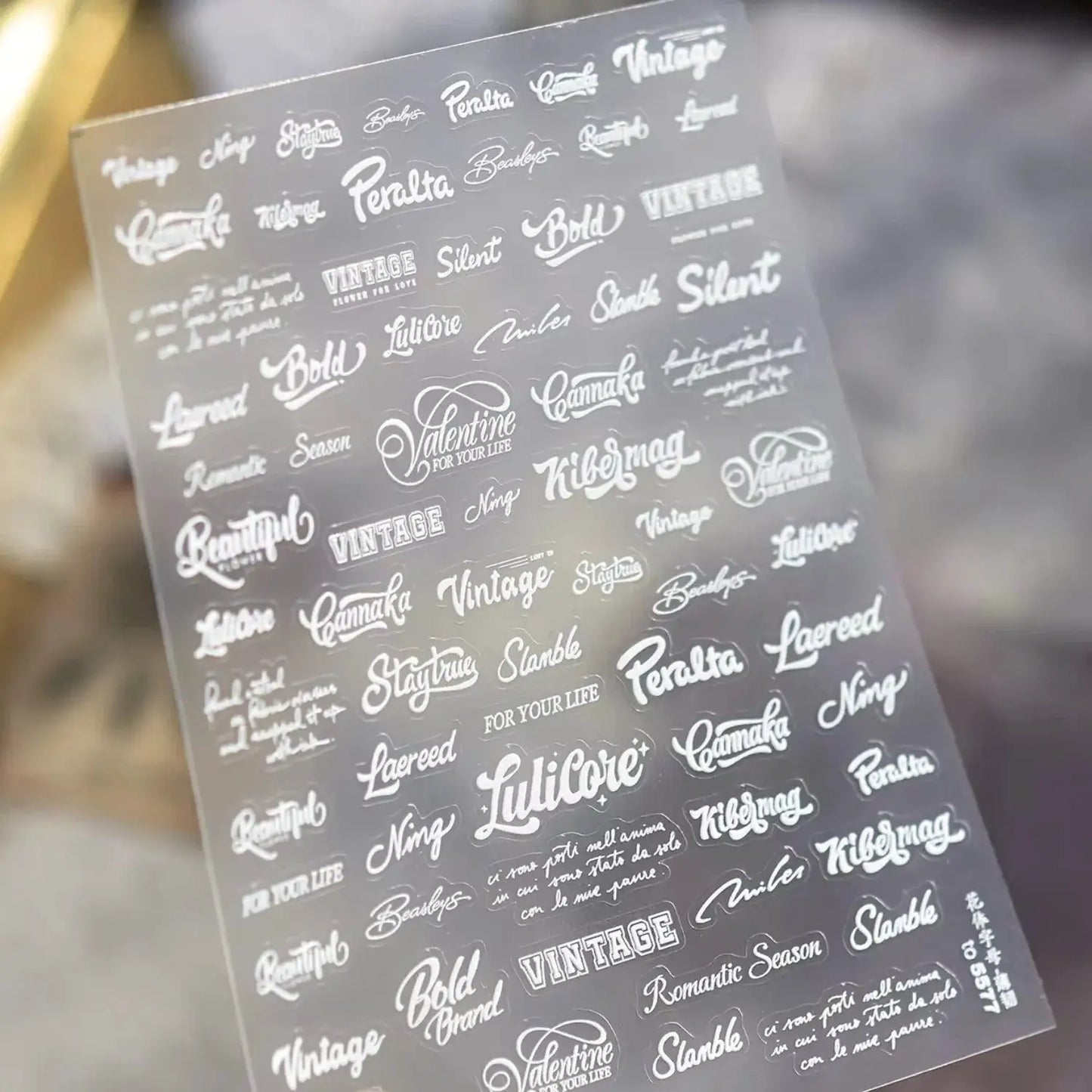 Nail Stickers | Black White Letters | PriceLows™