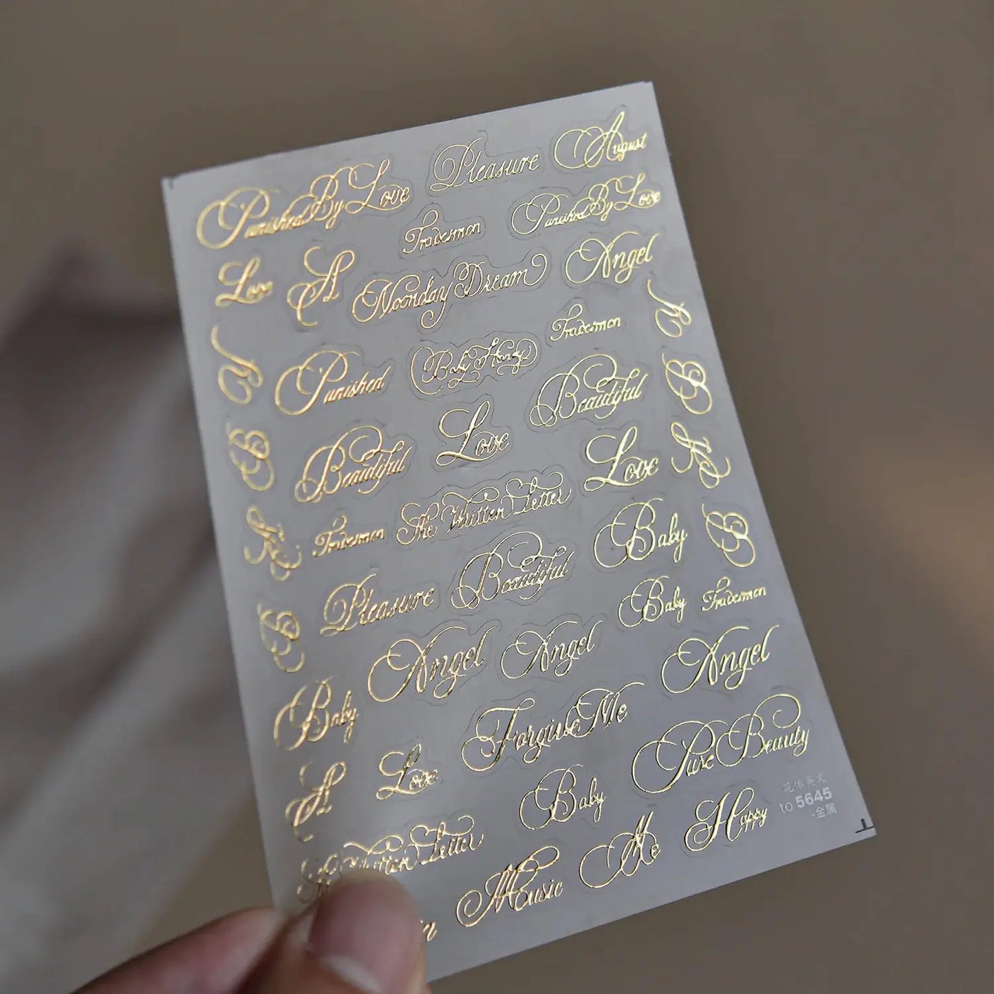 Nail Stickers | Black White Letters | PriceLows™