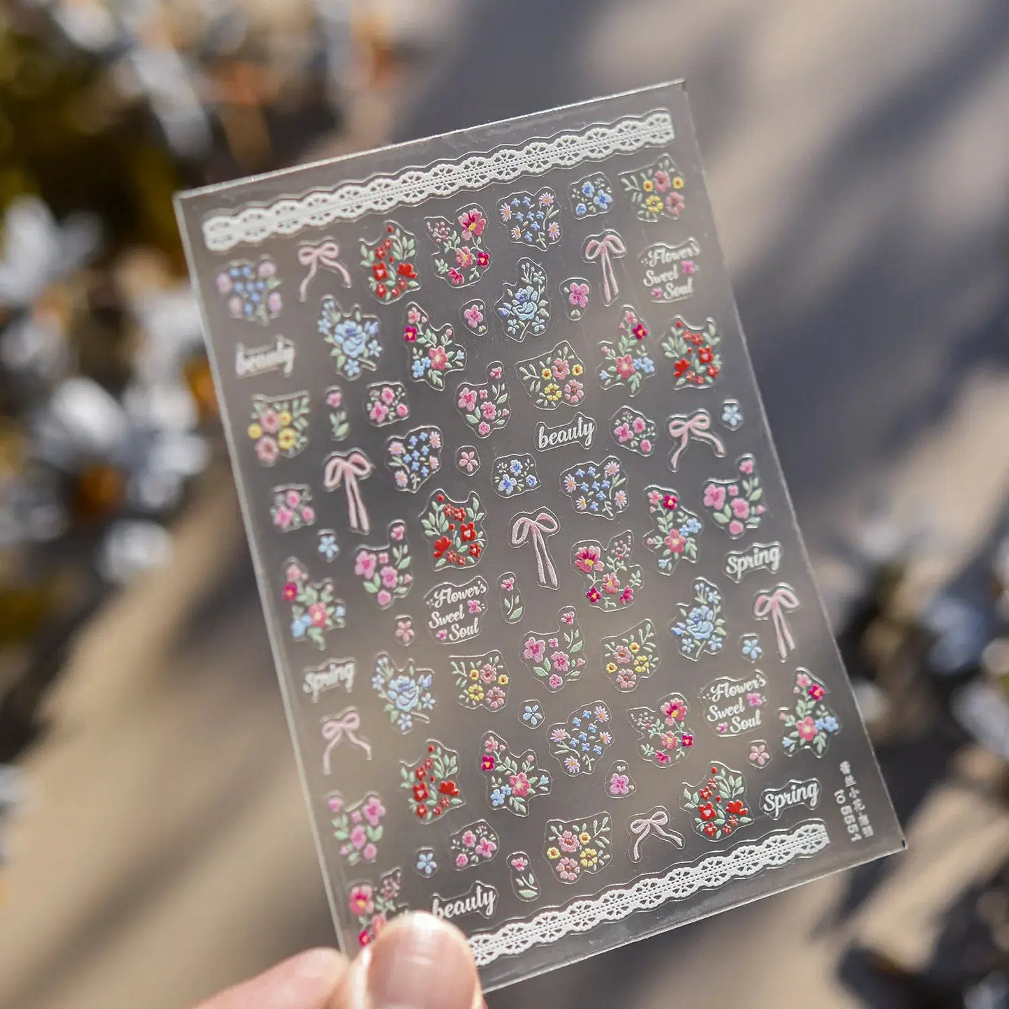 Nail Stickers | Black White Letters | PriceLows™