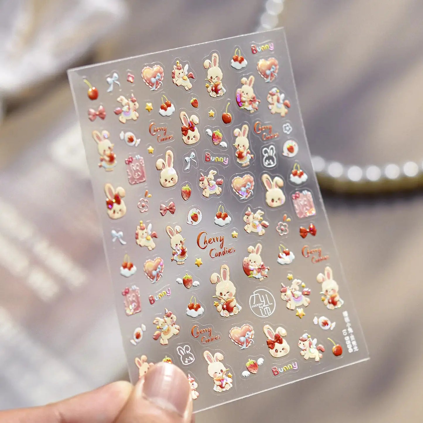 Nail Stickers | Black White Letters | PriceLows™