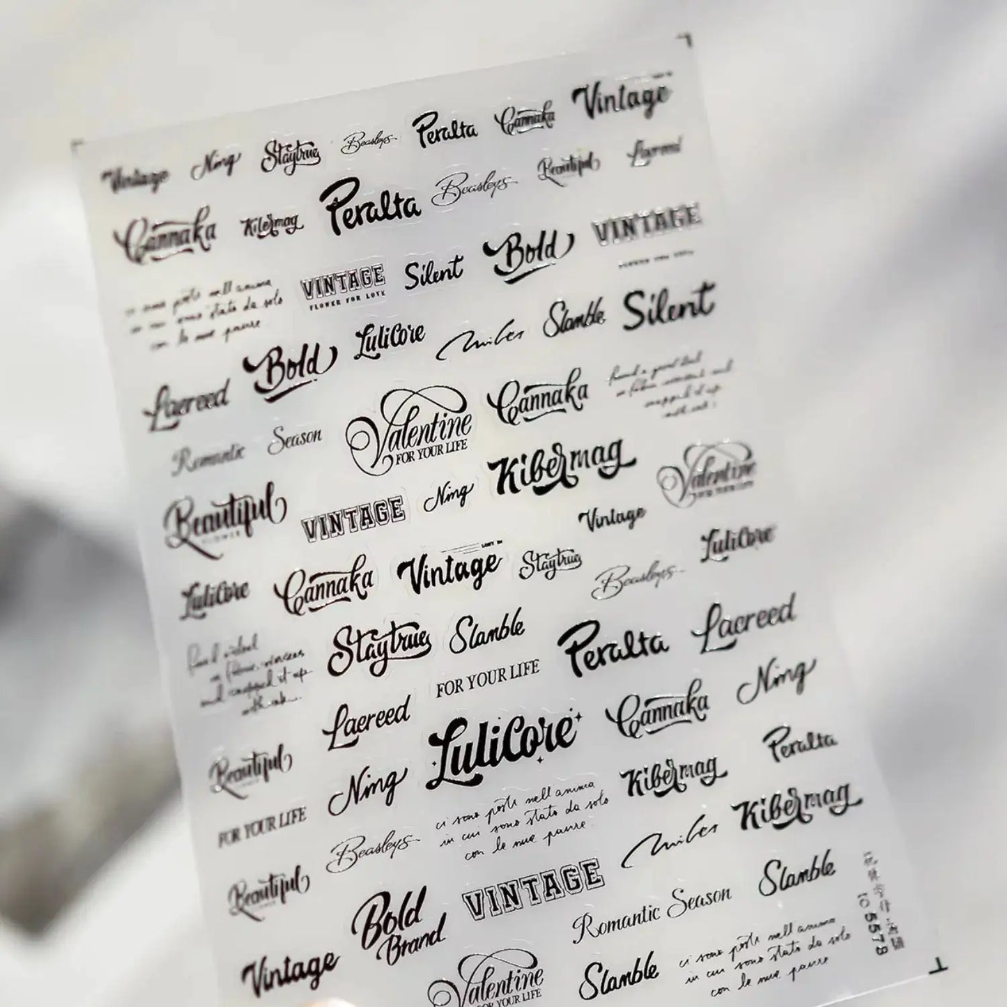 Nail Stickers | Black White Letters | PriceLows™