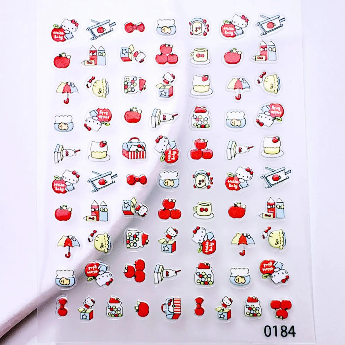 1Pcs Korean Ins Cute Kitty Nail Stickers - Sweet Cartoon Press-On Nail Art Decor for Kawaii Manicures & DIY Designs from PriceLows™