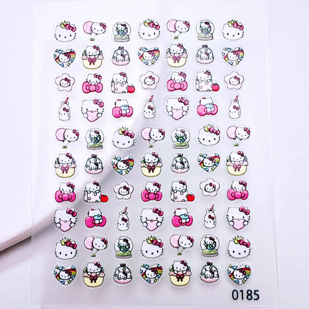 1Pcs Korean Ins Cute Kitty Nail Stickers - Sweet Cartoon Press-On Nail Art Decor for Kawaii Manicures & DIY Designs from PriceLows™