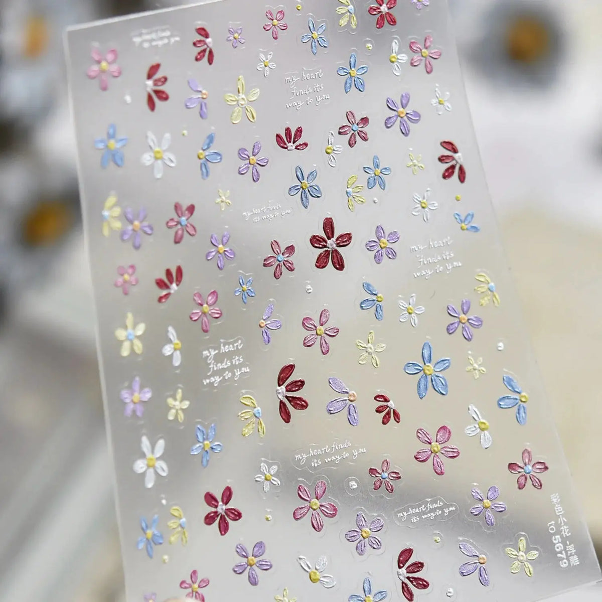 5D Hand Painted Nail Sticker Pastoral Blueberry Green Leaves Summer Fresh Style Self-adhesive Nail Decals Fruit Floral Manicure from PriceLows™