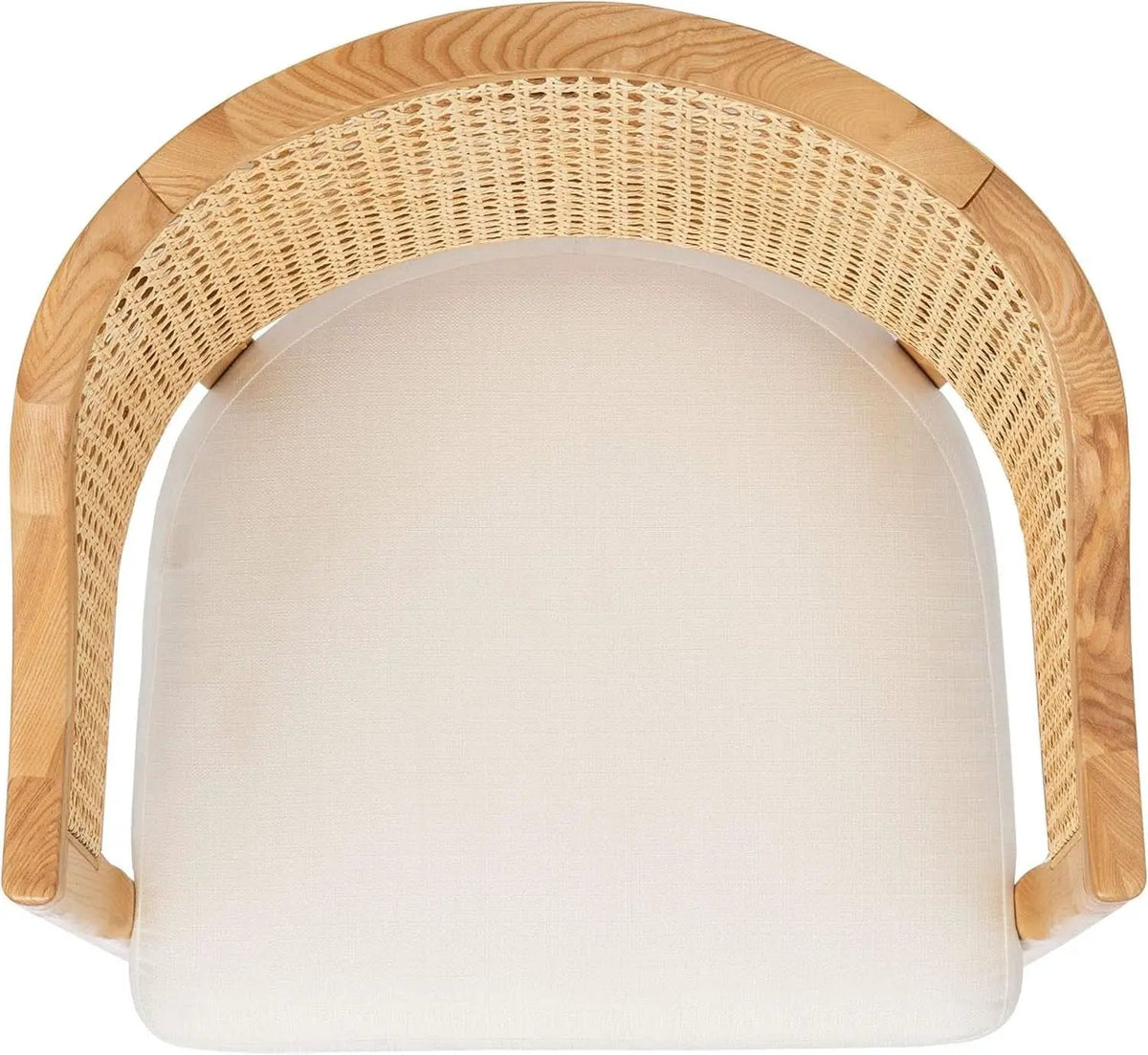Natural Rattan Accent Chair with Brass Caps Fully Assembled from PriceLows™