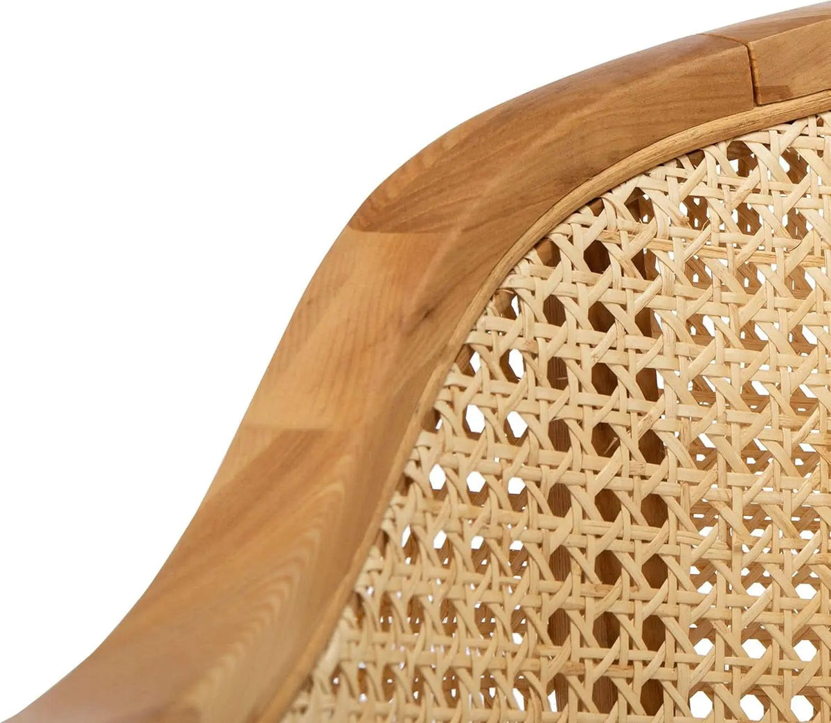 Natural Rattan Accent Chair with Brass Caps Fully Assembled from PriceLows™
